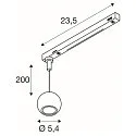 1-phase pendant luminaire DYSKO down, ball shaped IP20