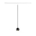 1-phase pendant luminaire DYSKO down, ball shaped IP20, glossy, black dimmable