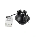 SLV recessed spotlight DYSKO DL ROUND PHASE 2700K round, adjustable, ball shaped IP20, black dimmable
