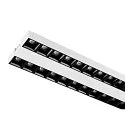 SLV 3-phase spot SIGHT EVO DOUBLE 600 DALI 2 2-fold, square, DALI controllable, with grid, UGR < 16 IP20, black dimmable