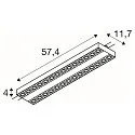 SLV 3-phase spot SIGHT EVO DOUBLE 600 DALI 2 2-fold, square, DALI controllable, with grid, UGR < 16 IP20, black dimmable