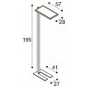 SLV floor lamp WORKLIGHT EASY FL with switch, suitable for VDU workstation, white dimmable