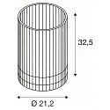 SLV table lamp WUD TL cylindrical E27 IP20, natural colour dimmable