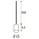 SLV pendant luminaire FITU PD RIBBED E27 IP20, black dimmable