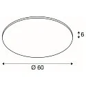 ceiling luminaire PANEL 60 round, suitable for VDU workstation IP20, white, lacquered dimmable