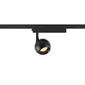 1-phase spot LIGHT EYE® 2.0 switchable, cardanic swivelling, ball shaped IP20, black matt 