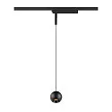 1-phase pendant luminaire LIGHT EYE® 2.0 down, switchable, ball shaped IP20, black matt 