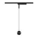 SLV 1-phase pendant luminaire LIGHT EYE® 2.0 down, switchable, ball shaped IP20, black matt 