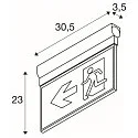 SLV wall and ceiling luminaire P-LIGHT square IP20, transparent, white, lacquered 