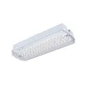 wall and ceiling luminaire P-LIGHT square IP65, transparent, white, lacquered 