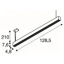 pendant luminaire GLENOS® PRO IP20, black, white dimmable