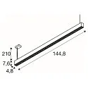 pendant luminaire GLENOS® PRO IP20, black, white dimmable