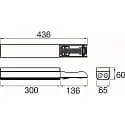 SLV light strip system feed-out EASYLIGHT FOB 300 5 25 BK 5-pole, black
