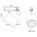 3-phase spot TRACKSPOT P 24/35W 60° ON-OFF  adjustable, switchable, multipower IP20, black, lacquered 