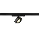 3-phase spot EURO CUBE 2 M DALI flat, square, DALI controllable, cardanic IP20, black dimmable
