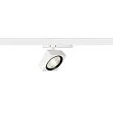 3-phase spot EURO CUBE 2 L PHASE flat, square, UGR < 19, cardanic IP20, black, white dimmable