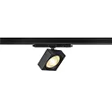 3-phase spot EURO CUBE 2 L DALI flat, square, DALI controllable, UGR < 19, cardanic IP20, black dimmable