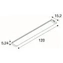 SLV light bar BATTEN FLAT P 1200 52 DALI2 EM 3H DALI controllable, CCT Switch, multipower, with emergency light module IP44/20
