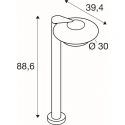 bollard light SEJERO 90 POLE with shade, with lamp socket E27 IP65, beige