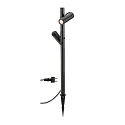 gorund spike luminaire HELIA SLIM POLE DOUBLE with plug IP65, black