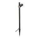 SLV gorund spike luminaire HELIA SLIM POLE SINGLE with plug IP65, black
