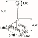 light strip system cord suspension eyelet EASYLIGHT, stainless steel