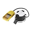 SLV ceiling recessed luminaire UNIVERSAL DOWNLIGHT FIX with cover IP65, black dimmable
