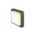SLV outdoor wall luminaire AINOS SLIDE WL PHASE CCT square, CCT Switch IP65, black dimmable