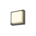 SLV outdoor wall luminaire AINOS SLIDE WL PHASE CCT square, CCT Switch IP65, black dimmable