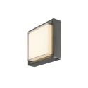 SLV outdoor wall luminaire AINOS SLIDE WL PHASE CCT square, CCT Switch IP65, black dimmable
