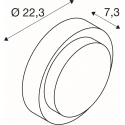 SLV outdoor wall luminaire AINOS SLIDE WL SENSOR CCT square, with sensor, CCT Switch IP65, black