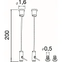 SLV ceiling suspension TUBULAR P 2 pcs., silver