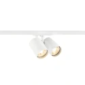SLV 1-phase spot BIMA 2.0 1PH DOUBLE QPAR51 2 flames, cardanic, with lamp socket GU10 IP20, white