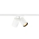 SLV 1-phase spot BIMA 2.0 1PH DOUBLE QPAR51 2 flames, cardanic, with lamp socket GU10 IP20, white