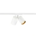 SLV 1-phase spot BIMA 2.0 1PH DOUBLE QPAR51 2 flames, cardanic, with lamp socket GU10 IP20, white