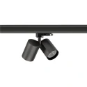 3-phase spot BIMA 2.0 3PH DOUBLE QPAR51 2 flames, cardanic, with lamp socket GU10 IP20, black