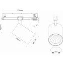 3-phase spot TRACKSPOT P swivelling, suitable for VDU workstation IP20, white dimmable