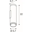 SLV wall luminaire GRIP! L WL UP/DOWN up / down, 2 flames, direct / indirect GU10 IP20, gold, black