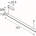 pendant luminaire LINIUS 120 PD DALI ROSETTE DALI controllable, with canopy IP20, brass dimmable