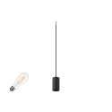 3-phase pendant luminaire FITU PD 3PH SET STONE ST64 set of 1, with lamp socket E27 IP20, black dimmable