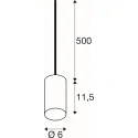 SLV 3-phase pendant luminaire FITU PD 3PH SET STONE E27 GLOBE150 set of 1, with adapter, with lamp socket E27 IP20, black dimmable