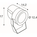 SLV outdoor spot PL-BEAM PRO S SP DALI ASYM 25° 2200K DALI controllable, asymmetrical IP66, anthracite