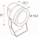 SLV outdoor spot PL-BEAM PRO M SP DALI ASYM 25° 3000K DALI controllable, asymmetrical IP66, anthracite