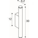 wall luminaire GRIP! S WL PHASE UP/DOWN 2 flames, rigid, direct / indirect IP20, bronze, black dimmable