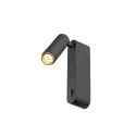 SLV wall luminaire GRIP! S WL ON-OFF with switch, adjustable IP20, gold, black 