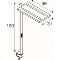SLV table lamp WORKLIGHT 2.0 TL UP/DOWN with touch dimmer, UGR < 13, with table clamp IP20, black dimmable