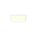 SLV ceiling recessed luminaire SENSER 2.0 30 RL SQUARE DALI CCT square, DALI controllable, CCT Switch, UGR < 19 IP20, white dimmable