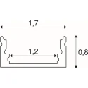 SLV surface profile SURFACE LEDSTRIP PROFIL FLAT S