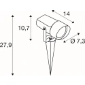 gorund spike luminaire SYNA SHADE round, tiltable GU10 IP65