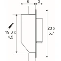 SLV wall recessed luminaire GRIP! S WL DIM USB-C with switch, adjustable, with USB charging function IP20, black, white dimmable